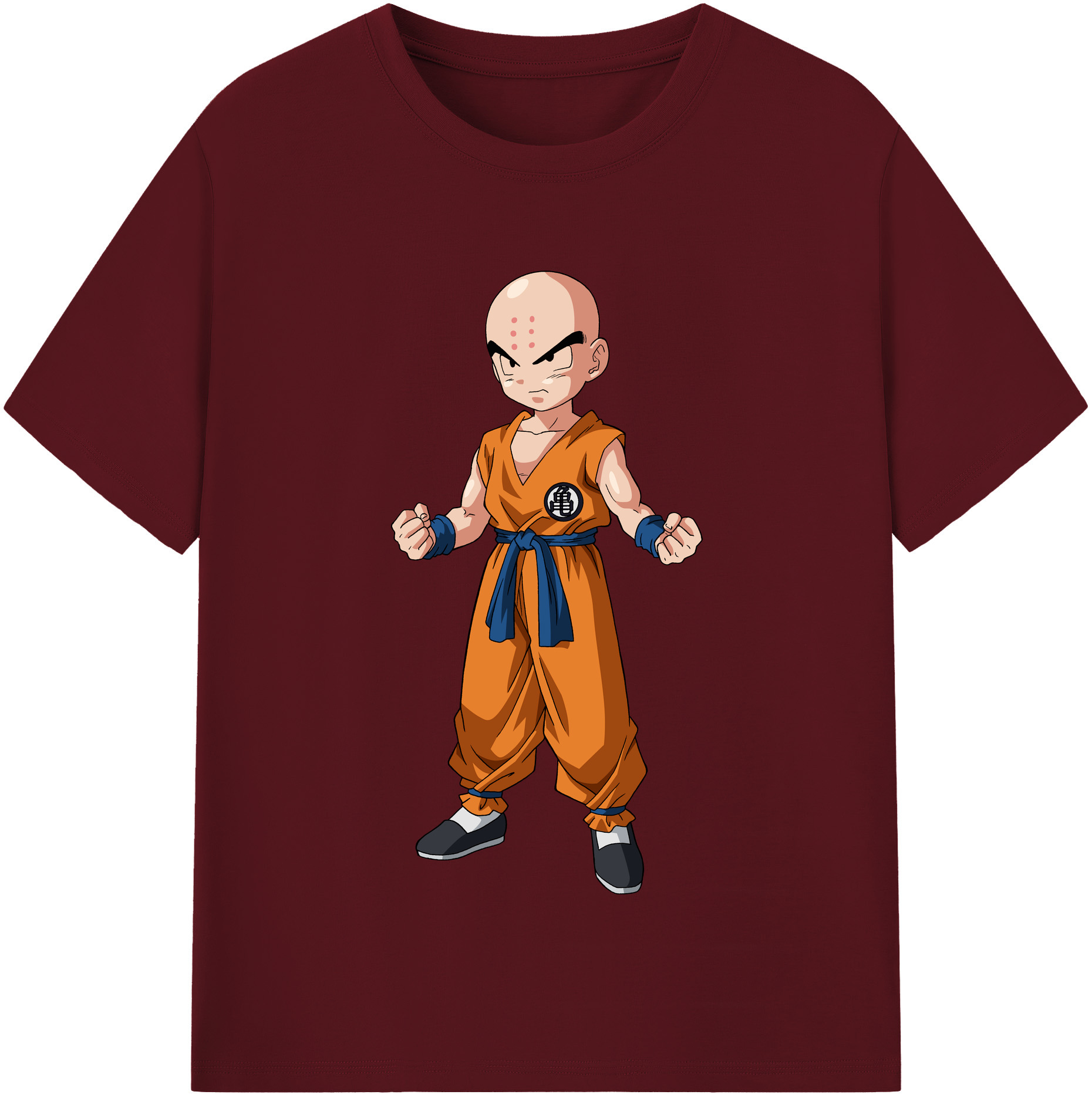 （画像用） ドラゴンボール クリリン DRAGON BALL krillin 綿100％半袖Tシャツ（フロントプリント）